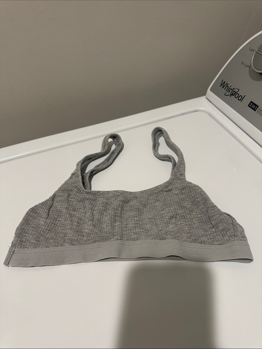 Light Gray Ribbed Bralette - Women Intimates